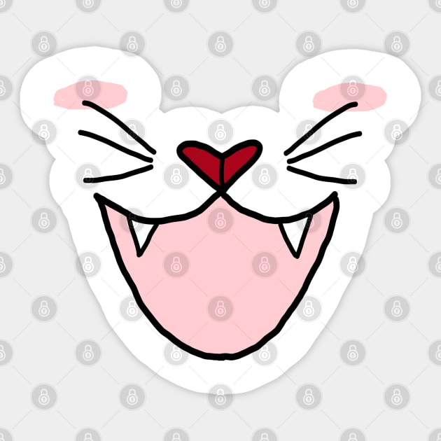 Cute cat face Sticker by afmr.2007@gmail.com